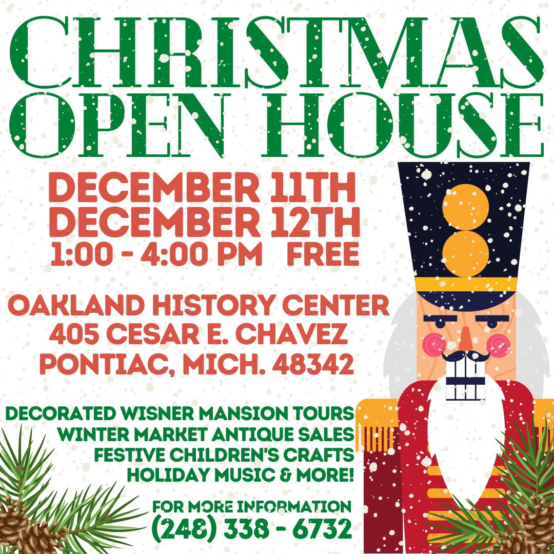 Christmas Open House December 11 – 1-4 PM, December 12 1-4 PM