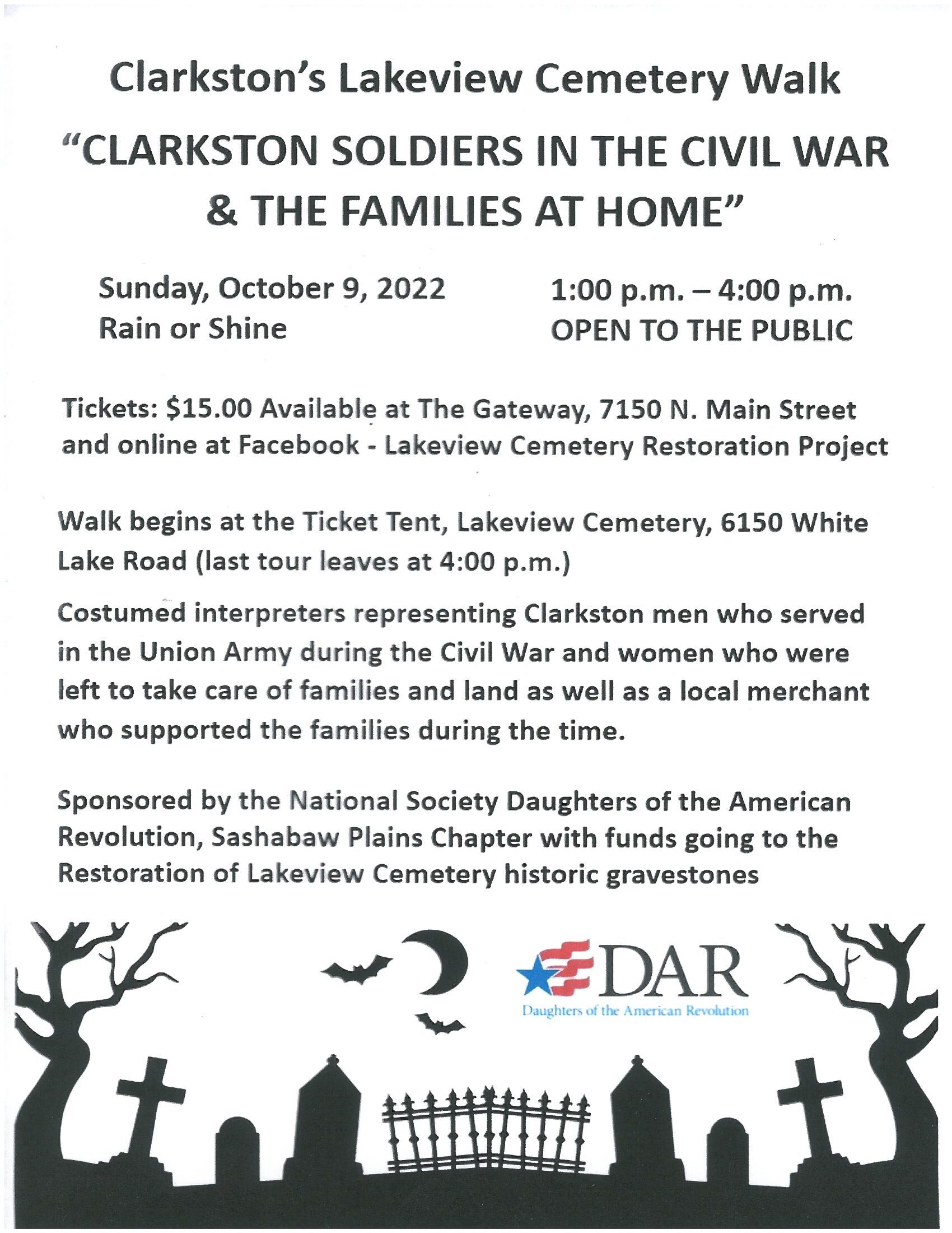 Clarkston’s Lakeview Cemetery Walk